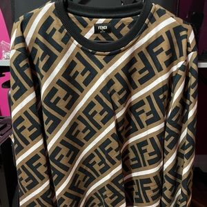 Fendi FF printed Sweater 100% Authentic